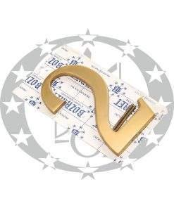 Знак великий Цифра 2 латунь