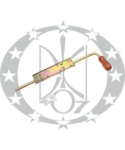 Засув цинкований вузький з пружиною та дерев'яною ручкою 400