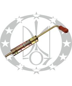 Засув цинкований вузький з пружиною та дерев'яною ручкою 400