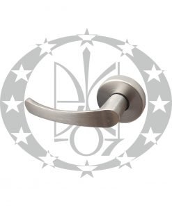 Ручка на розеті ALFA нікель сатинований (AL)