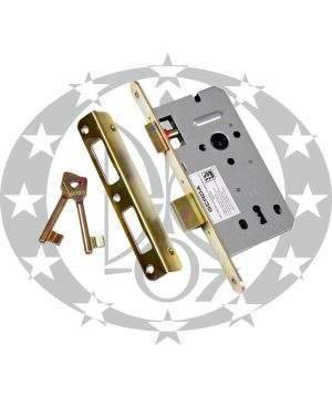 Механізм врізний під ключ GERDA ZW - 100 90/50 цинк жовтий