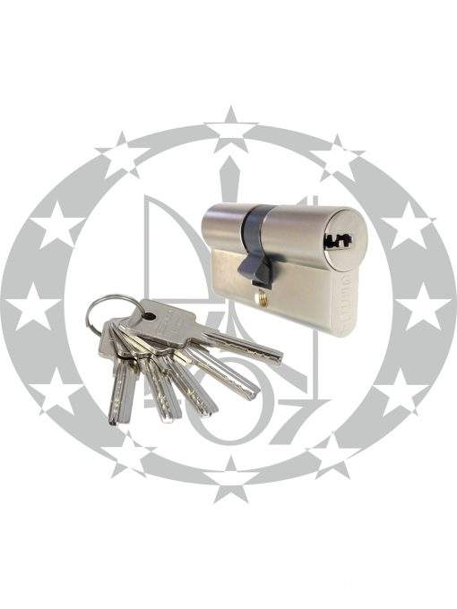 Серцевина GERDA H-PLUS 30/35 горизонтальний ключ 5 ключів нікель сатинований