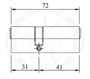 Серцевина з шестернею GERDA WKE-1Z 31/41 латунь креслення розміри