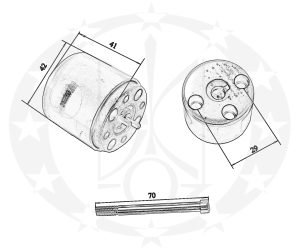 Серцевина GERDA RIM6000S 4 ключі цинк старий варіант