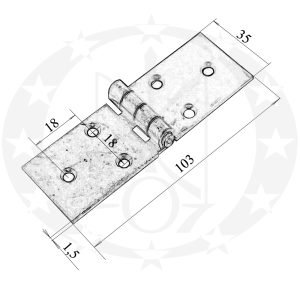 Завіс 35 х 100 цинкований креслення розміри