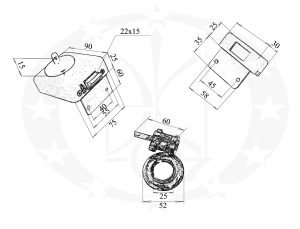 Замок KEDR АТЛАНТ ЗН2Д ШО-40 креслення розміри