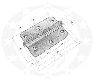 Завіс ЦеКо 085 накладний цинкований