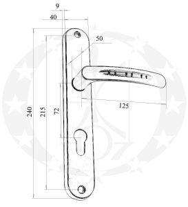 Ручка T-577-172 72 PZ (G5) KOBRA креслення розміри