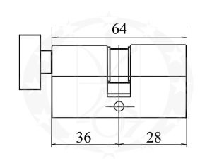 Серцевина GERDA WKE-1 36Т/28 вороток креслення розміри