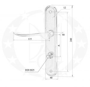 Ручка під ключ LYZECZKA 72 креслення розміри