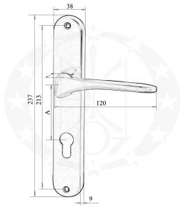 Ручка Metal-Bud VENUS 72 PZ креслення розміри