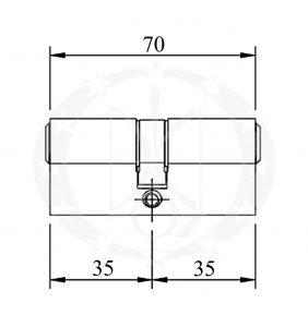 Серцевина GMB 35/35 нікель горизонтальний ключ креслення розміри
