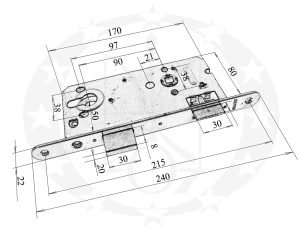 Механізм GERDA ZW - 100 90/50 PZ креслення розміри