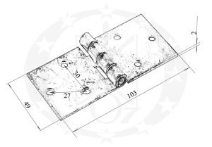 Завіс ЦеКо 100 х 50 цинкований креслення розміри