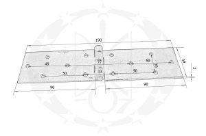 Завіс ЦеКо 185 х 50 цинкований креслення розміри