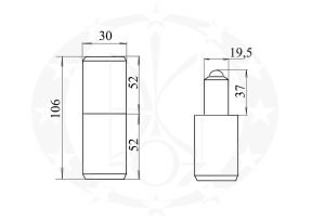 Завіс точений Ф30 креслення розміри