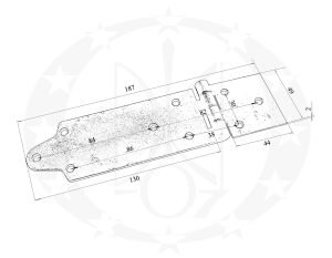 Завіс ЦеКо з фігурними крилами 190 х 50 креслення розміри