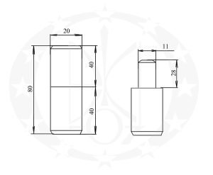 Завіс точений Ф30 креслення розміри
