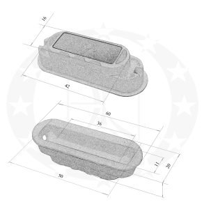 Планка до замка A.G.B. Mediana Polaris XT (B02402.05.34) креслення розміри