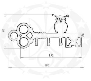 Ключниця настінна КН-5 креслення розміри