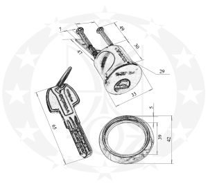 Серцевина GERDA PRO SYSTEM ATEST C RIM креслення розміри