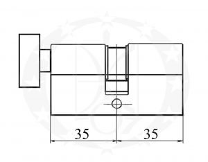 Серцевина KALE 164 BM 35Т/35 вороток розміри та креслення