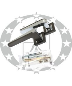 Ручка DUO квадратна розета графіт/хром (ZDUZG)