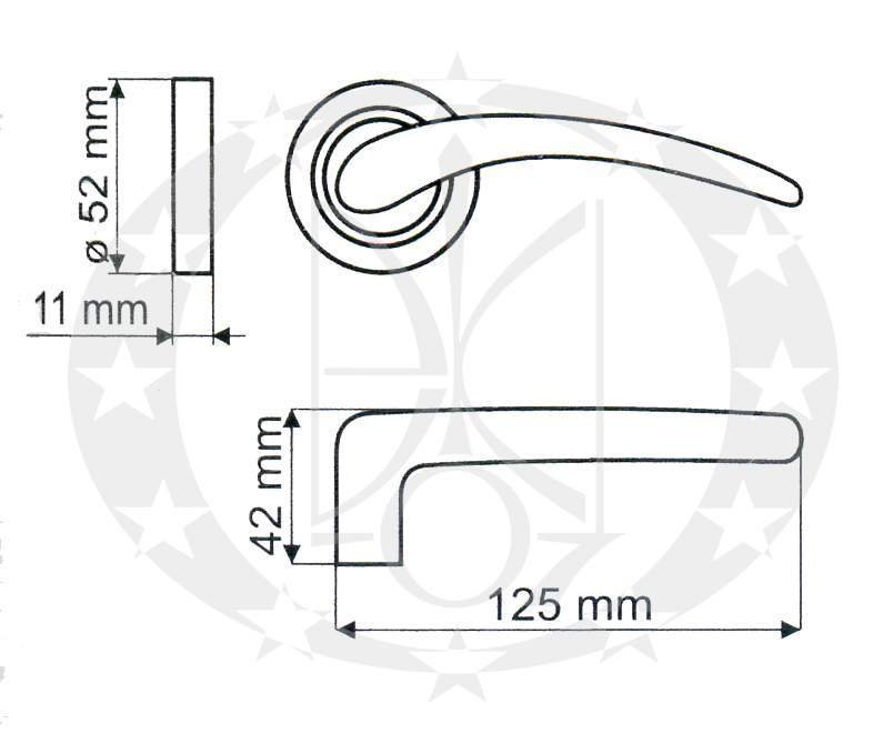 Ручка Gamet LEDA DH-B-22-03 креслення