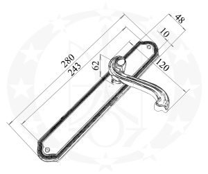 Ручка SIVIGLIA глуха креслення розміри