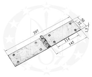 Завіс 300 х 50 цинкований креслення розміри