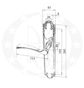 Ручка Madrid глуха креслення розміри