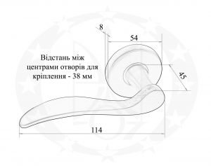 Ручка KRISTINA розета креслення розміри
