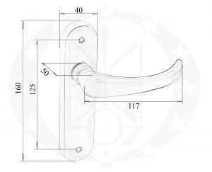 Ручка VANIA глуха креслення розміри
