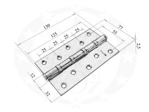 Завіс Nu - Pu 125 x 75 креслення розміри