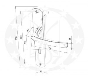 Ручка LOB M71/M91 72 ключ креслення розміри