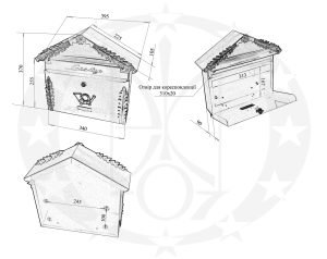 Скринька поштова SK-2 креслення розміри