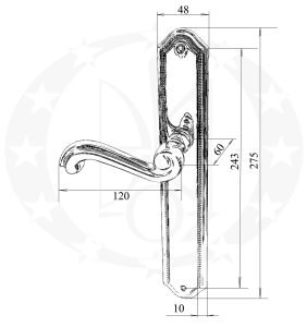 Ручка SIVIGLIA глуха креслення розміри