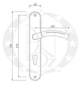 Ручка ABL GEMINI T-668-172 72 WC креслення розміри