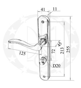 Ручка VIRGINIA 72 WC креслення розміри