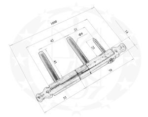 Завіс з кулькою Ф14 креслення розміри
