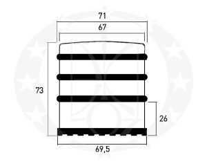 Дверний обмежувач Metal-Bud нержавійка переносний високий