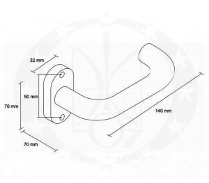 Ручка Metal-Bud JOWISZ (JNOW) креслення розміри