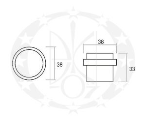 Дверний обмежувач Metal-Bud бочка (ODAW) креслення розміри