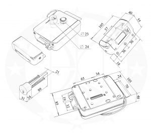 Замок KEDR SAC-RJ105B електромеханічний