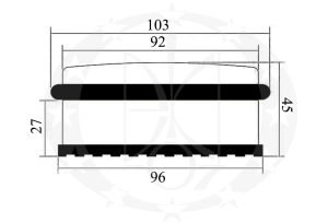 Дверний обмежувач Metal-Bud ODNCZ креслення розміри