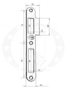 Зворотня планка ALFA F18 165/22 бронза пряма