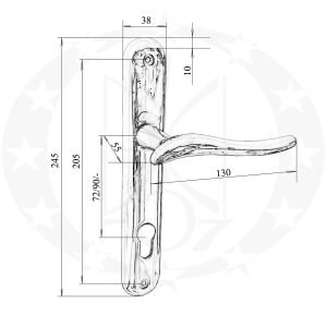 Ручка FBA MARISA 90 PZ креслення розміри