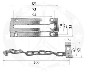 Дверний ланцюжок латунь італійський