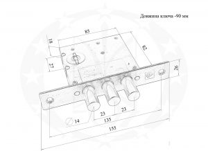 Замок AVERS 10.01 хром врізний - врізний сувальдний механізм китайського виробника Avers.