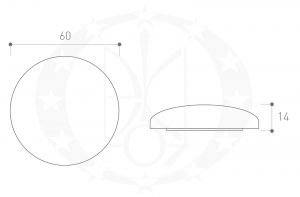 Дверний обмежувач Metal-Bud BUMMS (OB6BI) креслення розміри